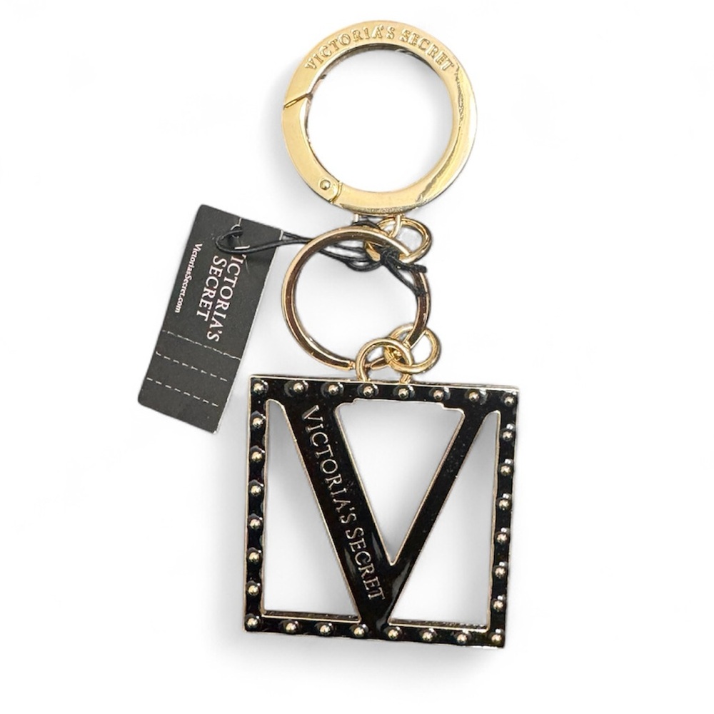 New Victoria's Secret Black and Gold Key Chain BNWT